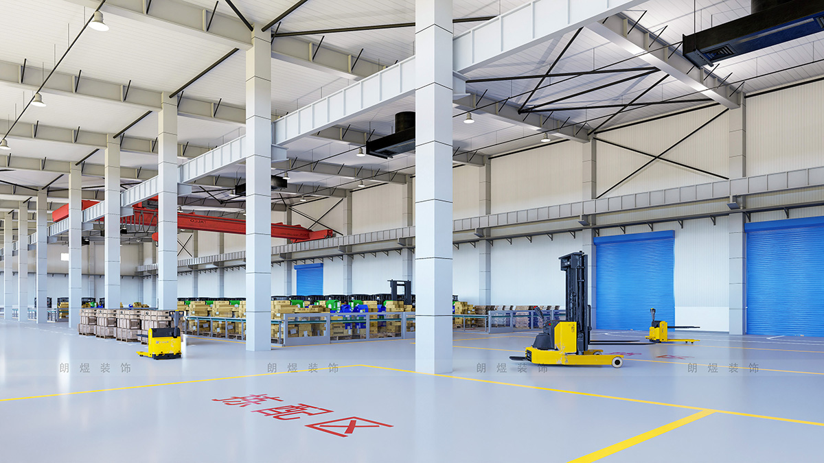 電商倉儲中心鋼結(jié)構(gòu)廠房裝修效果圖