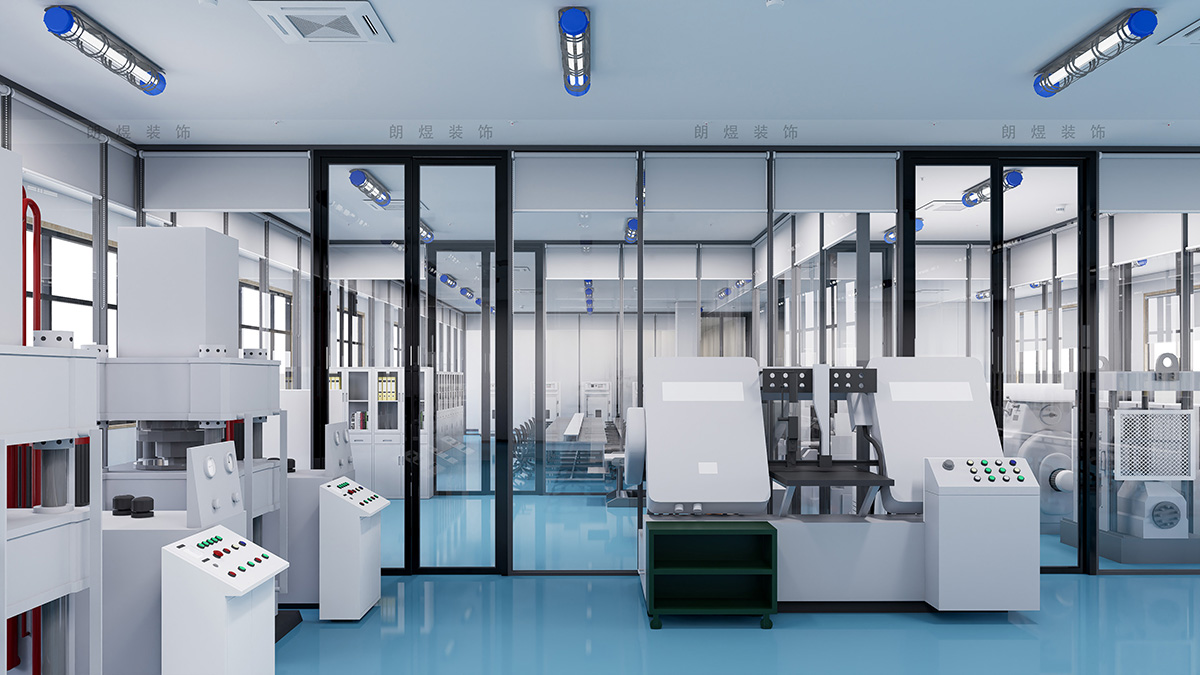 現(xiàn)代化工業(yè)制造辦公廠房裝修效果圖